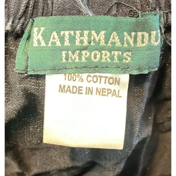 Y2k Boho Patchwork Harem Pants 29” Hippie Drop Crotch Summer Festival Gypsy - Picture 10 of 13